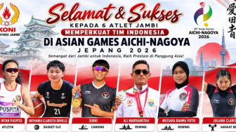 Enam Atlet Jambi Perkuat Kontingen Indonesia di Asian Games Jepang 2026